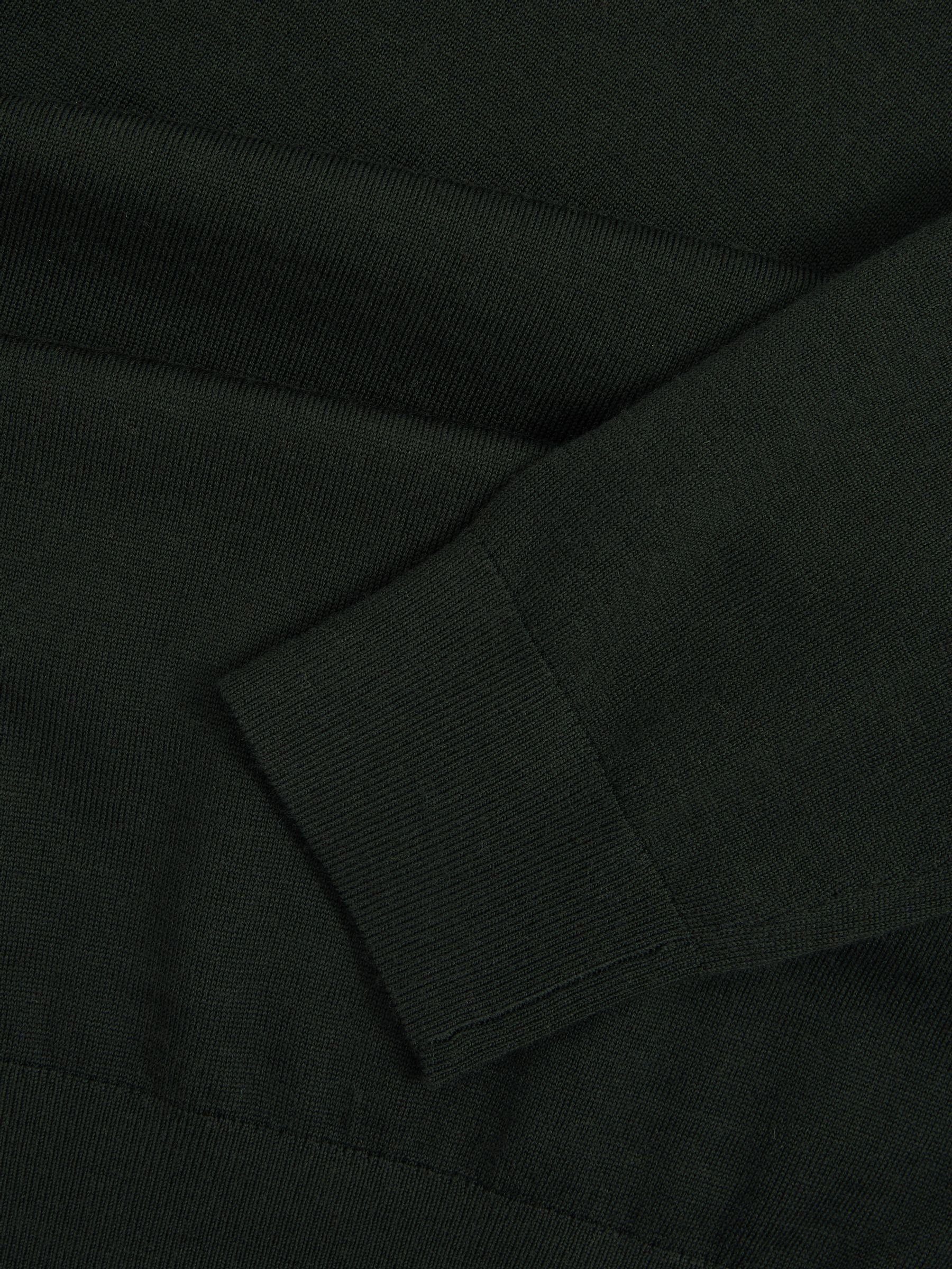 Merino Roll-Neck Jumper in Dark Military Green Product Image