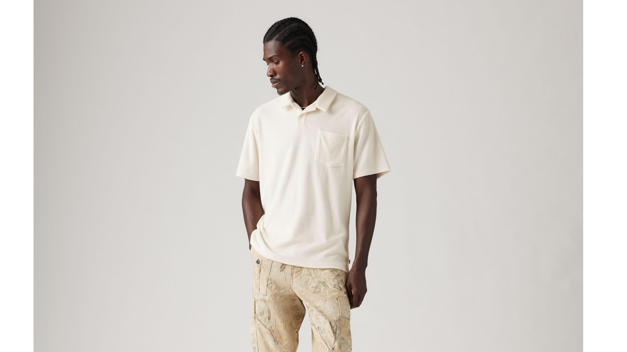 Terry Pocket Polo Shirt Product Image