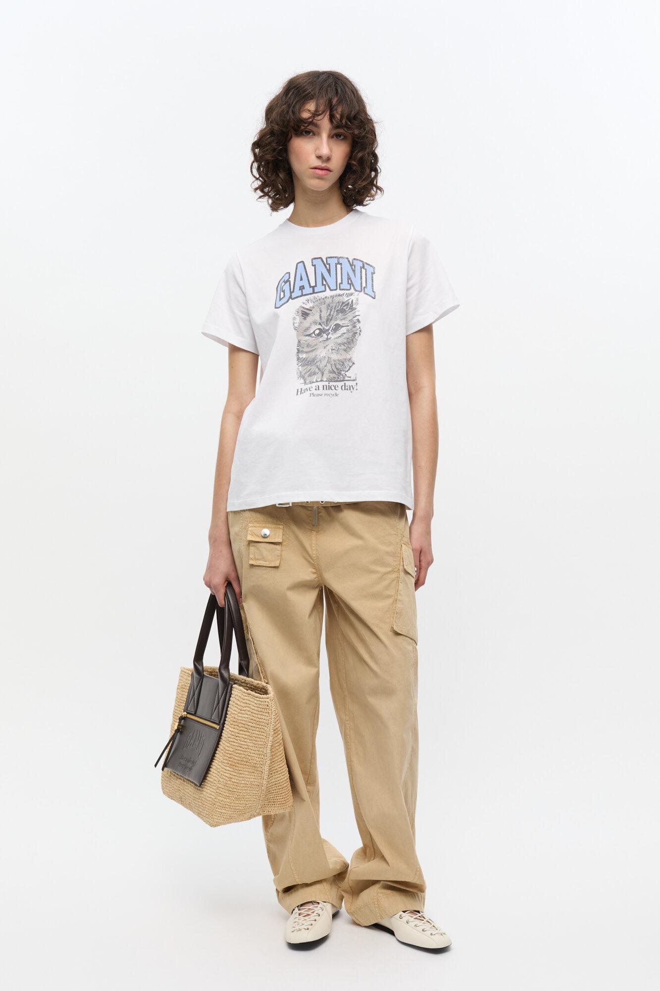 Brown Medium Raffia Tote Product Image