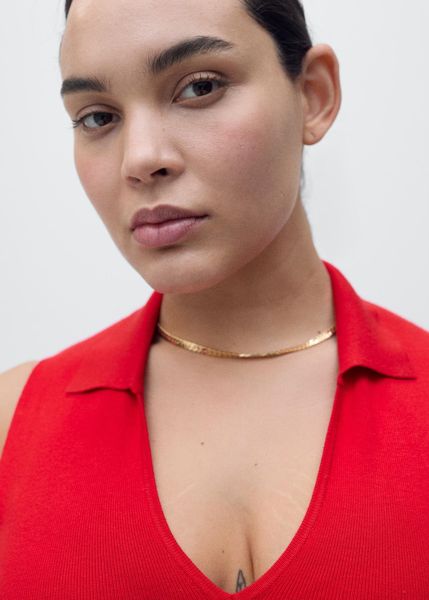 Knitted midi-dress with lapels - Women | MANGO USA Product Image