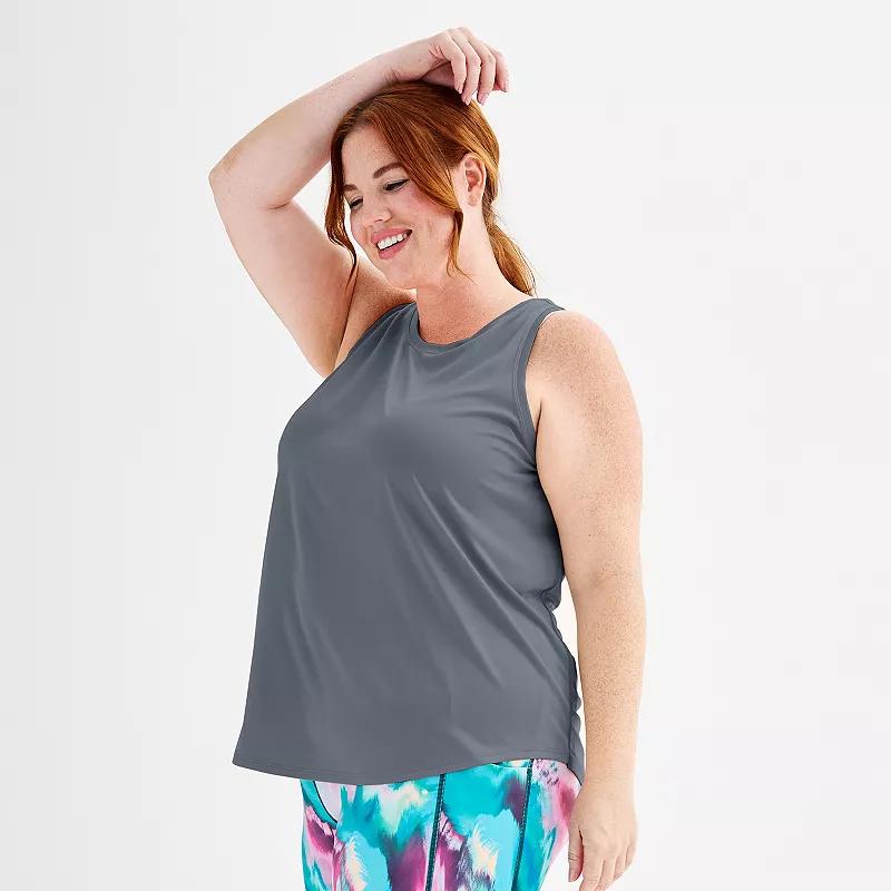 Plus Size Tek Gear® Dry Tek Tank Top, Women's, Size: 4XL, Heritage Gray Product Image