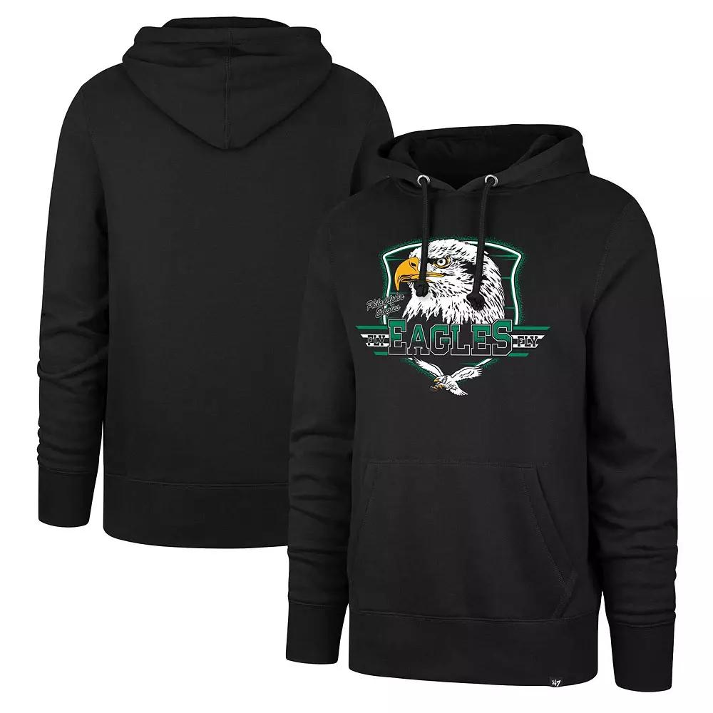 Men's '47 Black Philadelphia Eagles Regional Headline Pullover Hoodie,  Product Image