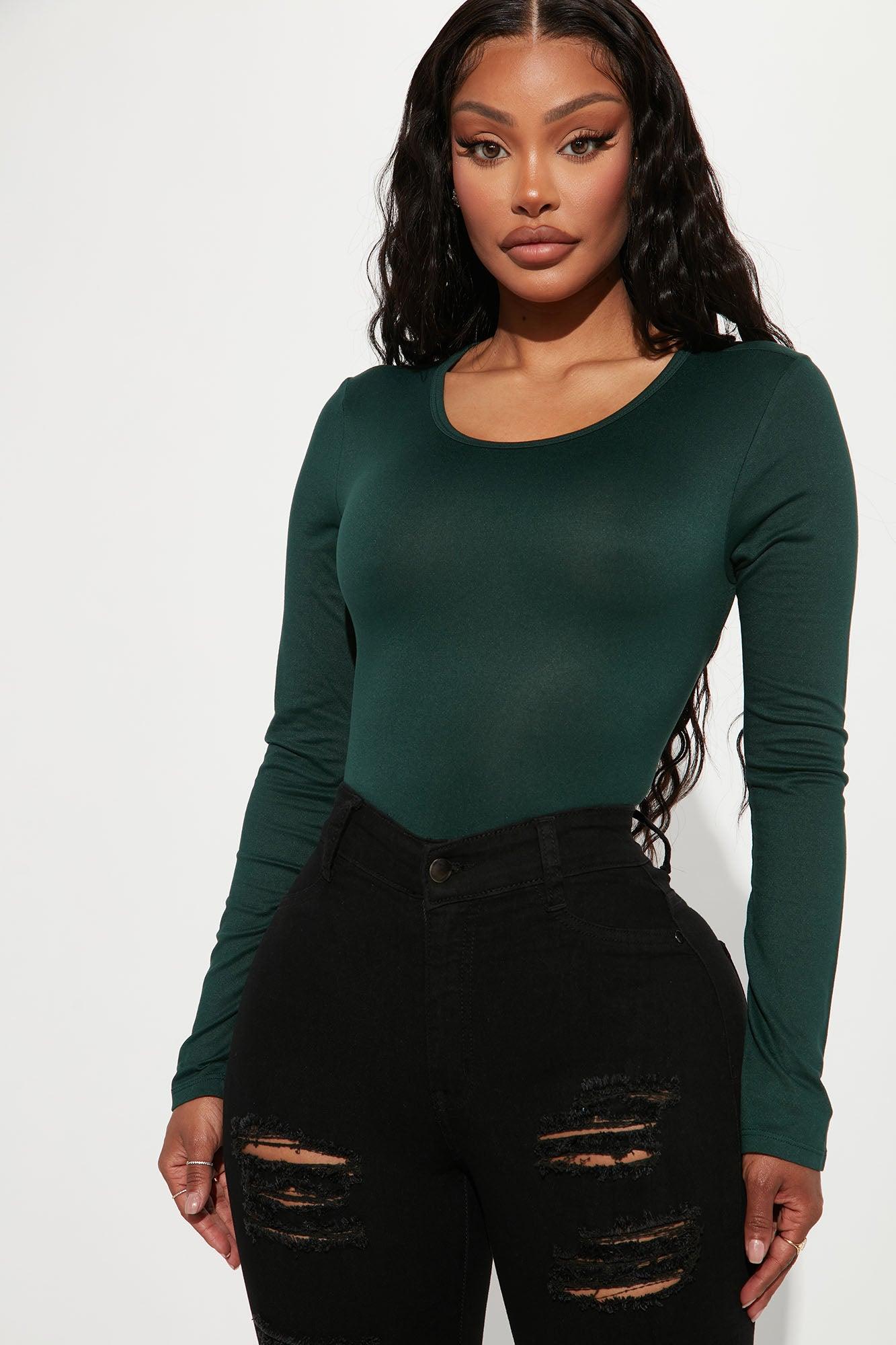 Don't Be Basic Bodysuit - Hunter Product Image