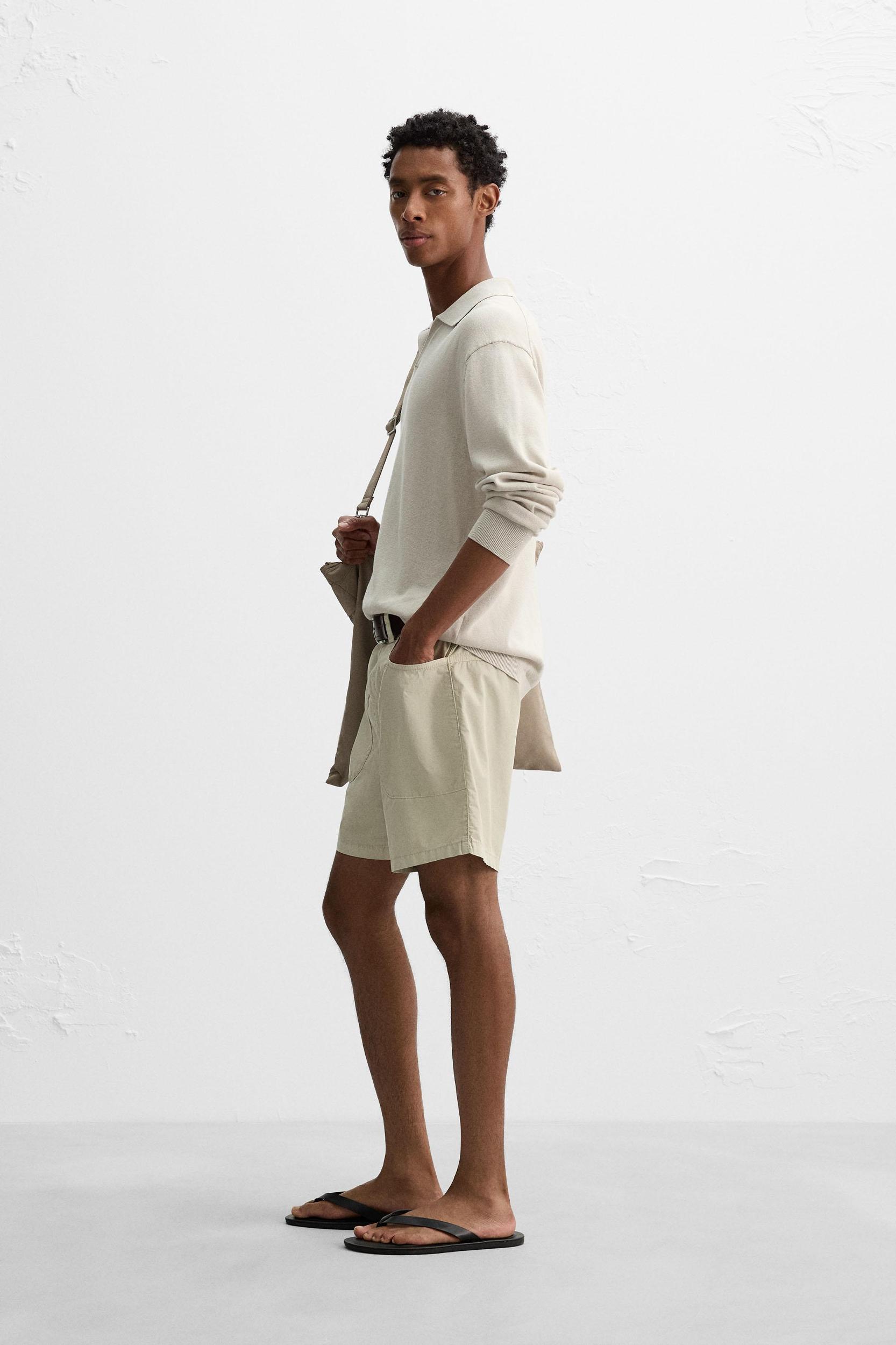 COTTON-HEMP KNIT POLO SHIRT Product Image