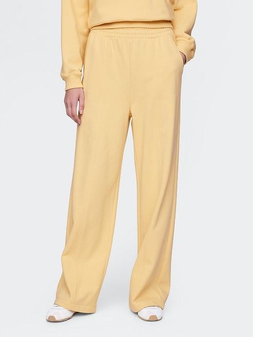 Heavyweight French Terry Seamed Wide-Leg Sweatpants Product Image