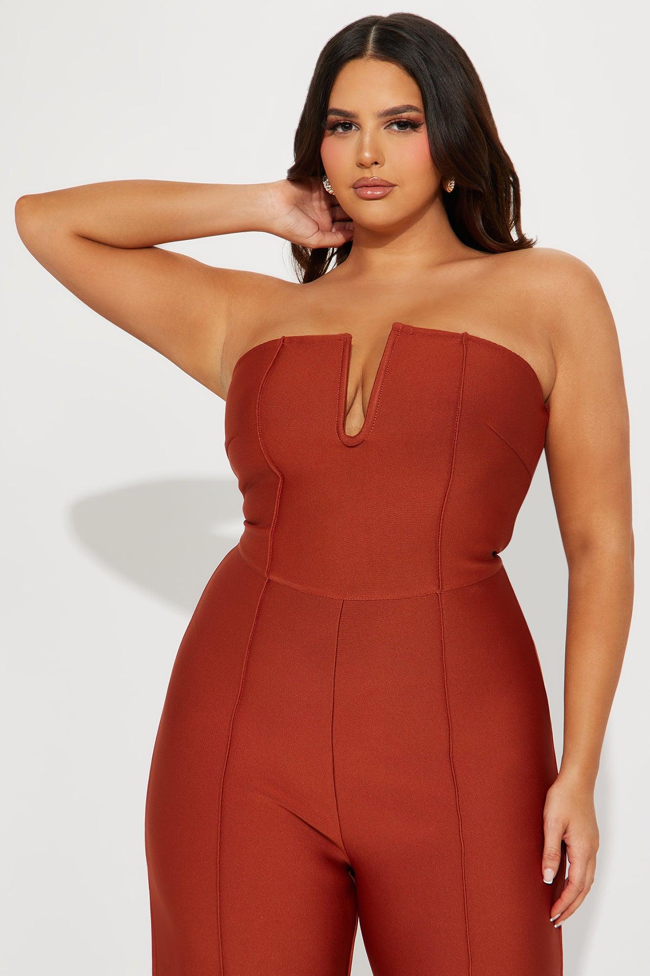 Someone To You Bandage Jumpsuit  - Copper Product Image