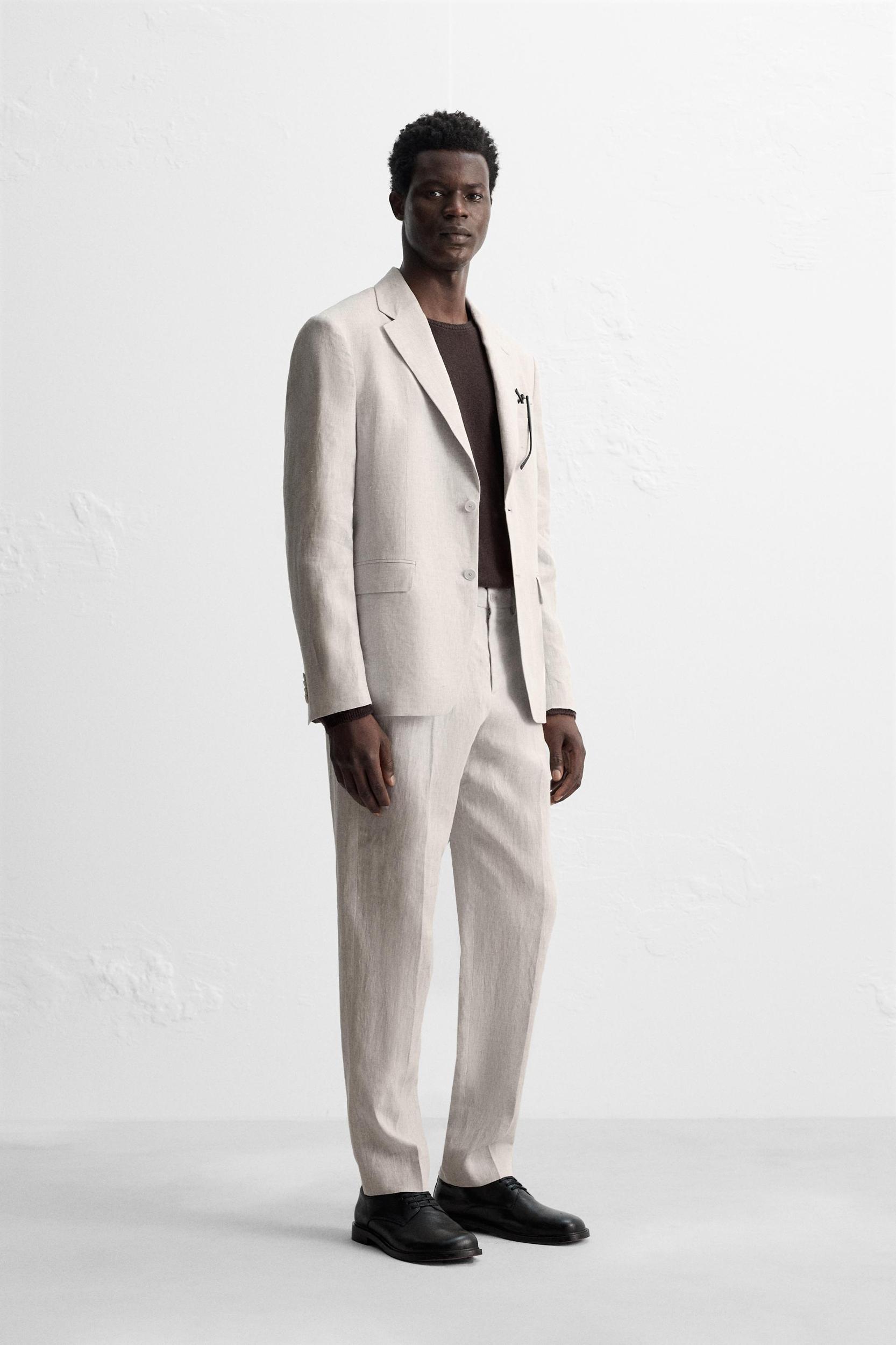 SUIT PANTS IN 100% LINEN Product Image