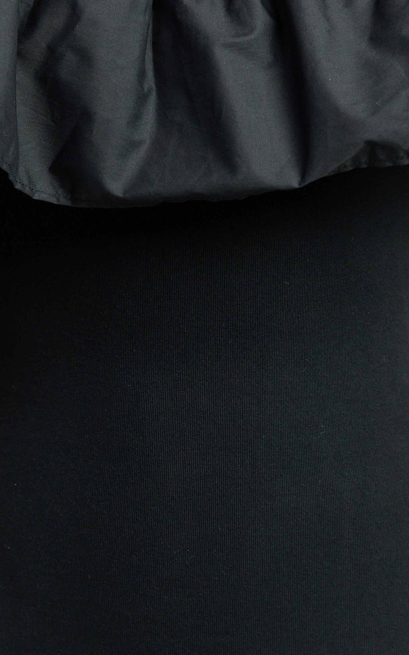 Carol Maxi Dress - Off Shoulder Frill Neckline Dress in Black Product Image