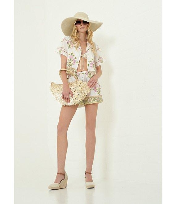 A Loves A Woven Floral Print High Rise Pull-On Coordinating Shorts Product Image