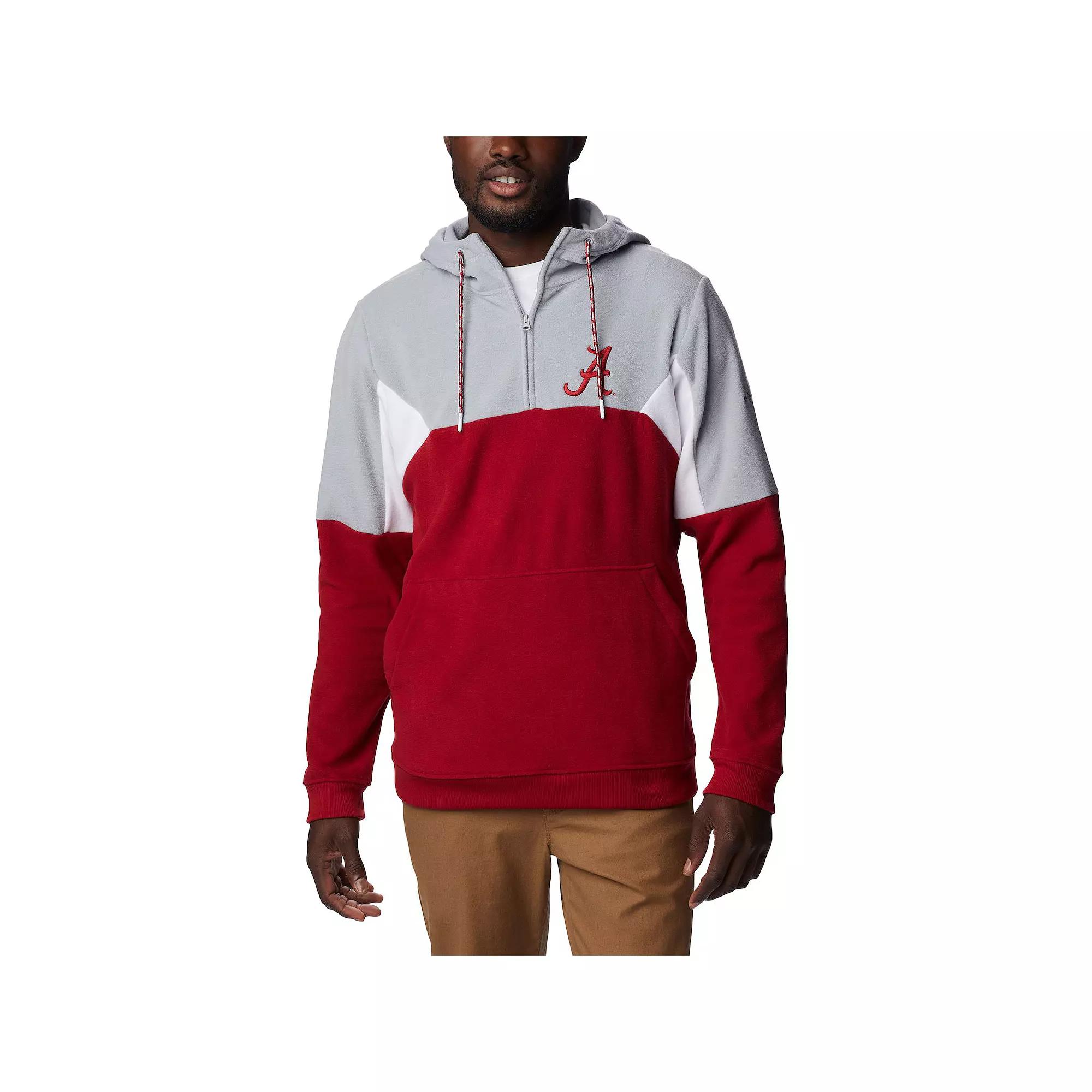 Men's Columbia Crimson Alabama Crimson Tide Lodge Quarter-Zip Hoodie, Size: Small, Red Product Image