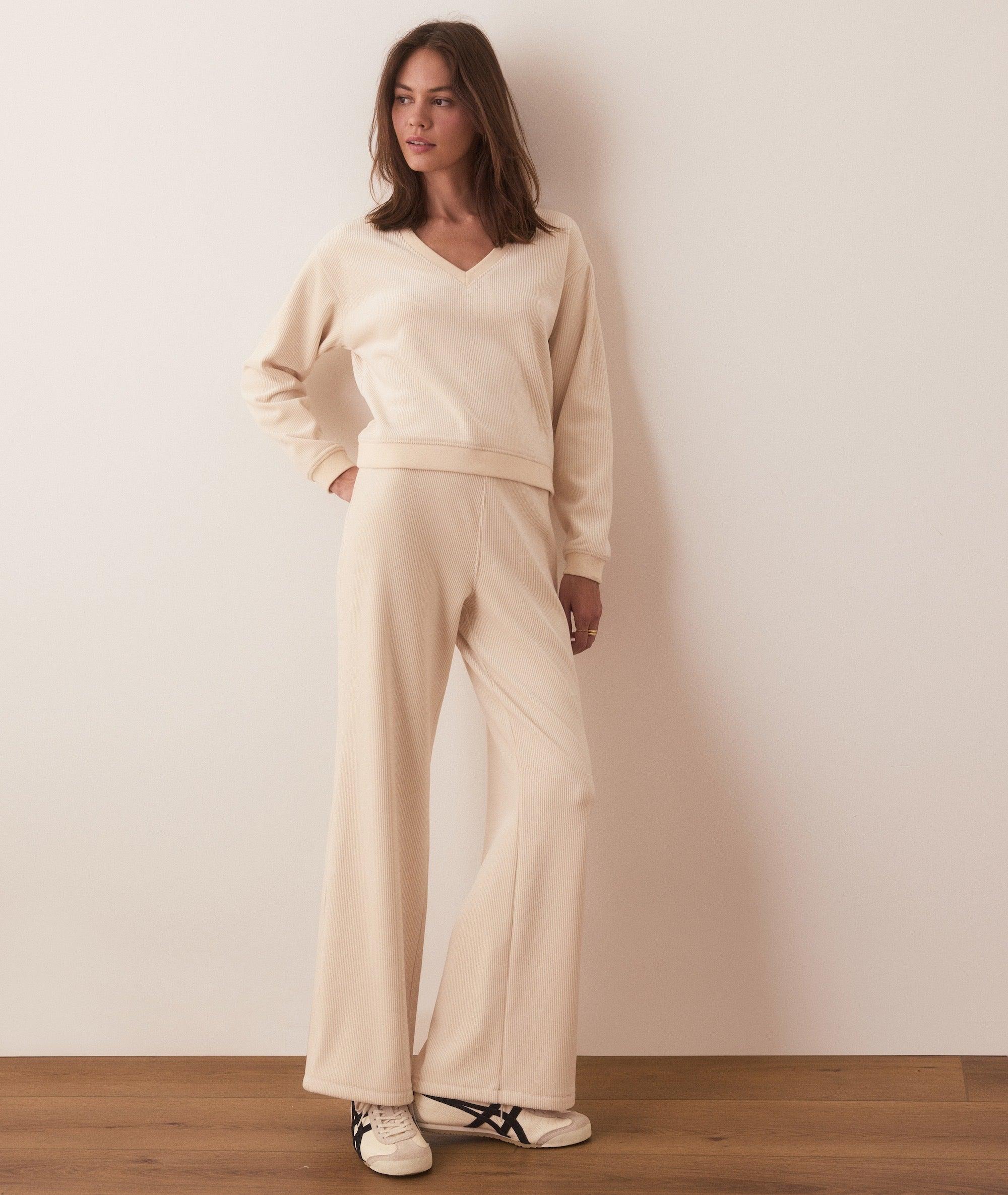 Cord Velour Wide Leg Pant Product Image