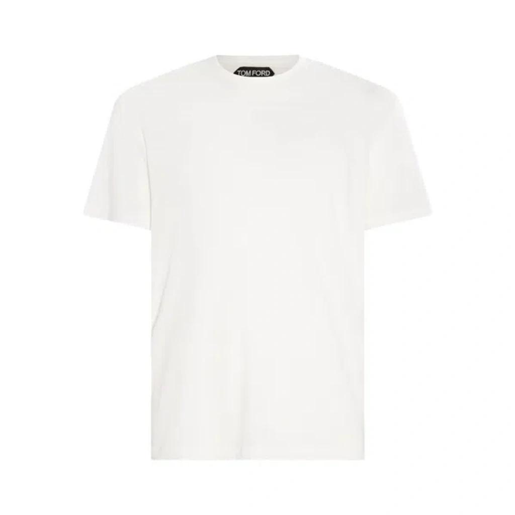 TOM FORD Stretch Cotton & Modal Jersey T-shirt In White Product Image