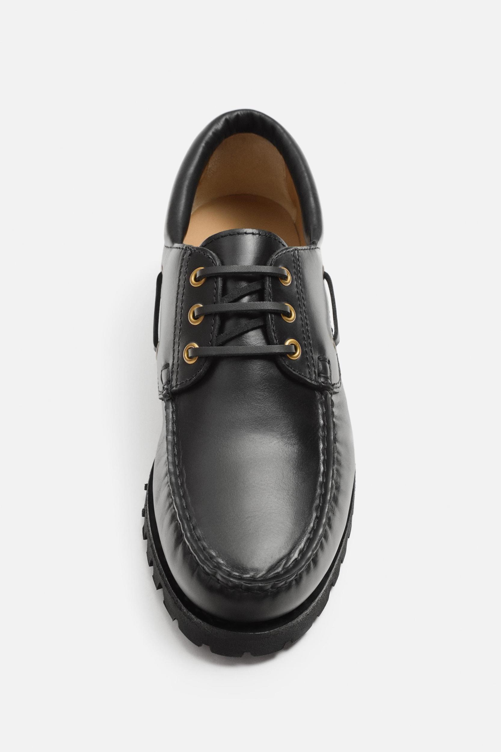LEATHER BOAT SHOES Product Image