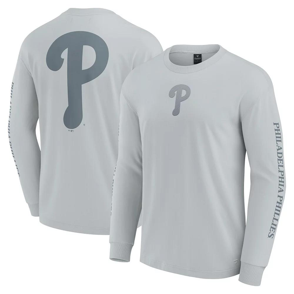 Men's Fanatics Gray Philadelphia Phillies Elements Strive Long Sleeve T-Shirt,  Product Image