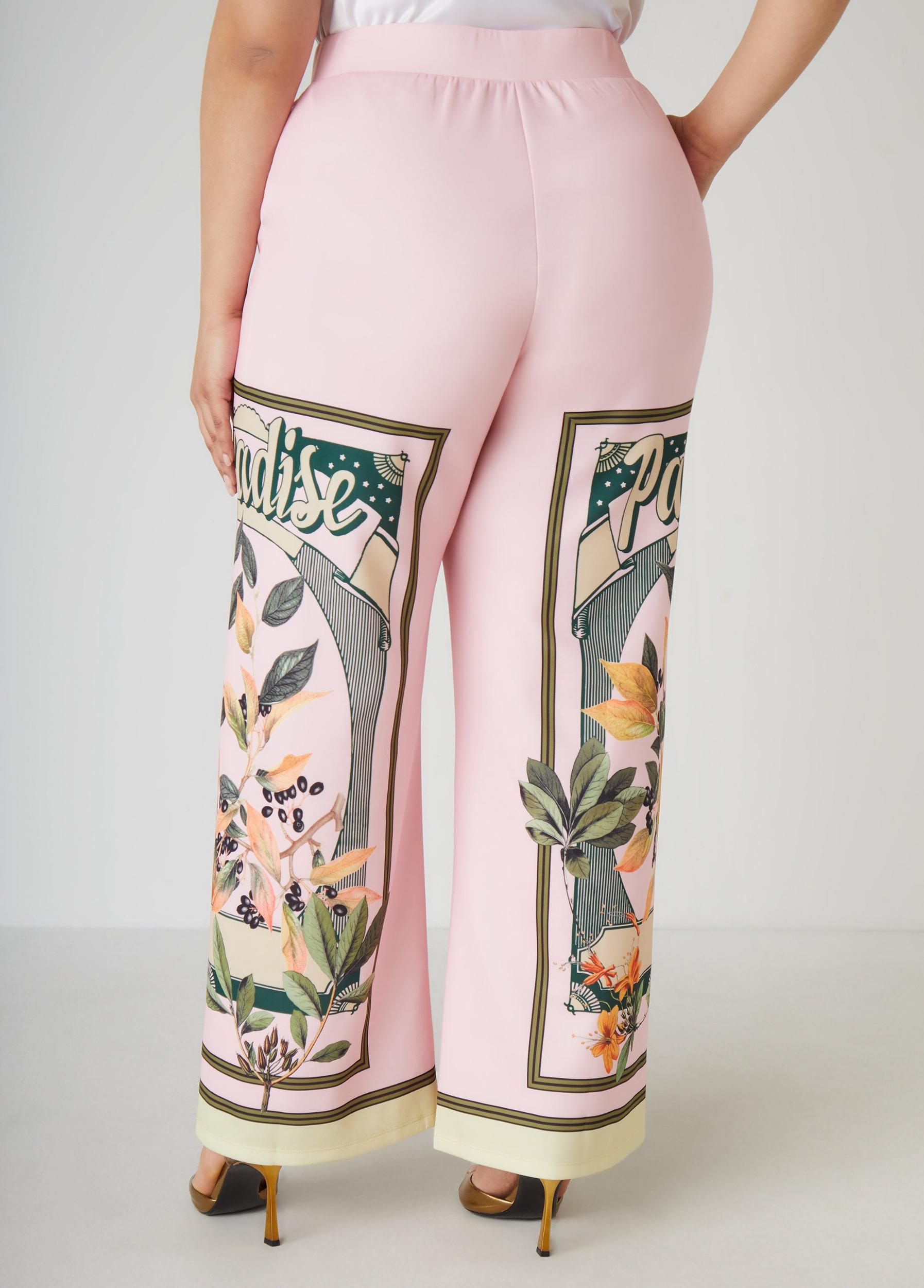 Paradise Print Wide Leg Pants Product Image