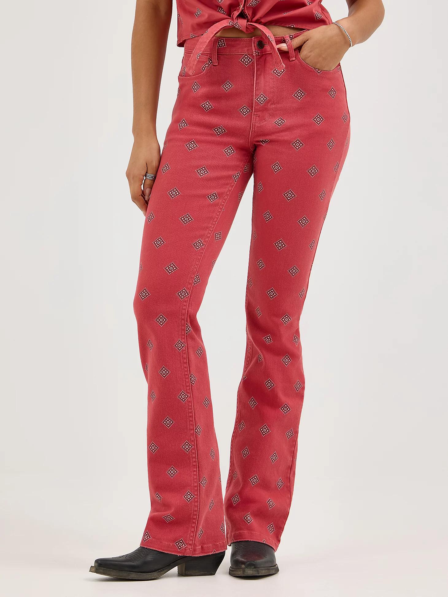 Women's Bold Boot Print Jean in Diamond Bay Product Image