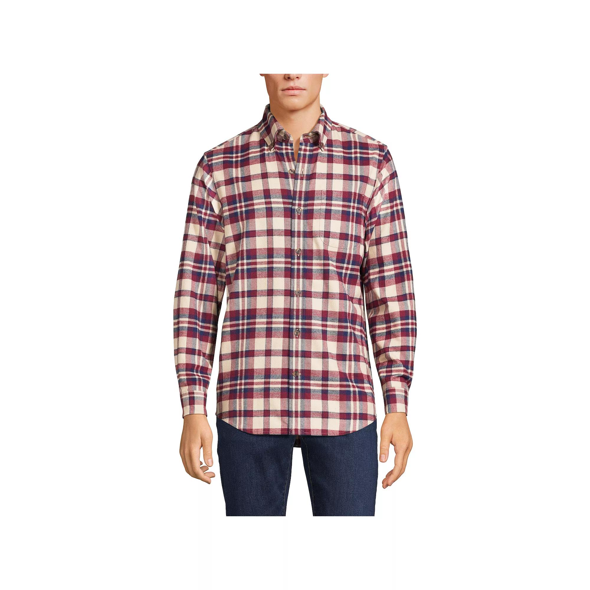 Men's Lands' End Traditional-Fit Flagship Flannel Shirt,  Product Image