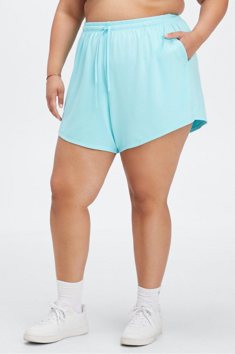 Fabletics Luxe Terry Sweatshort Womens blue Size XXL Product Image