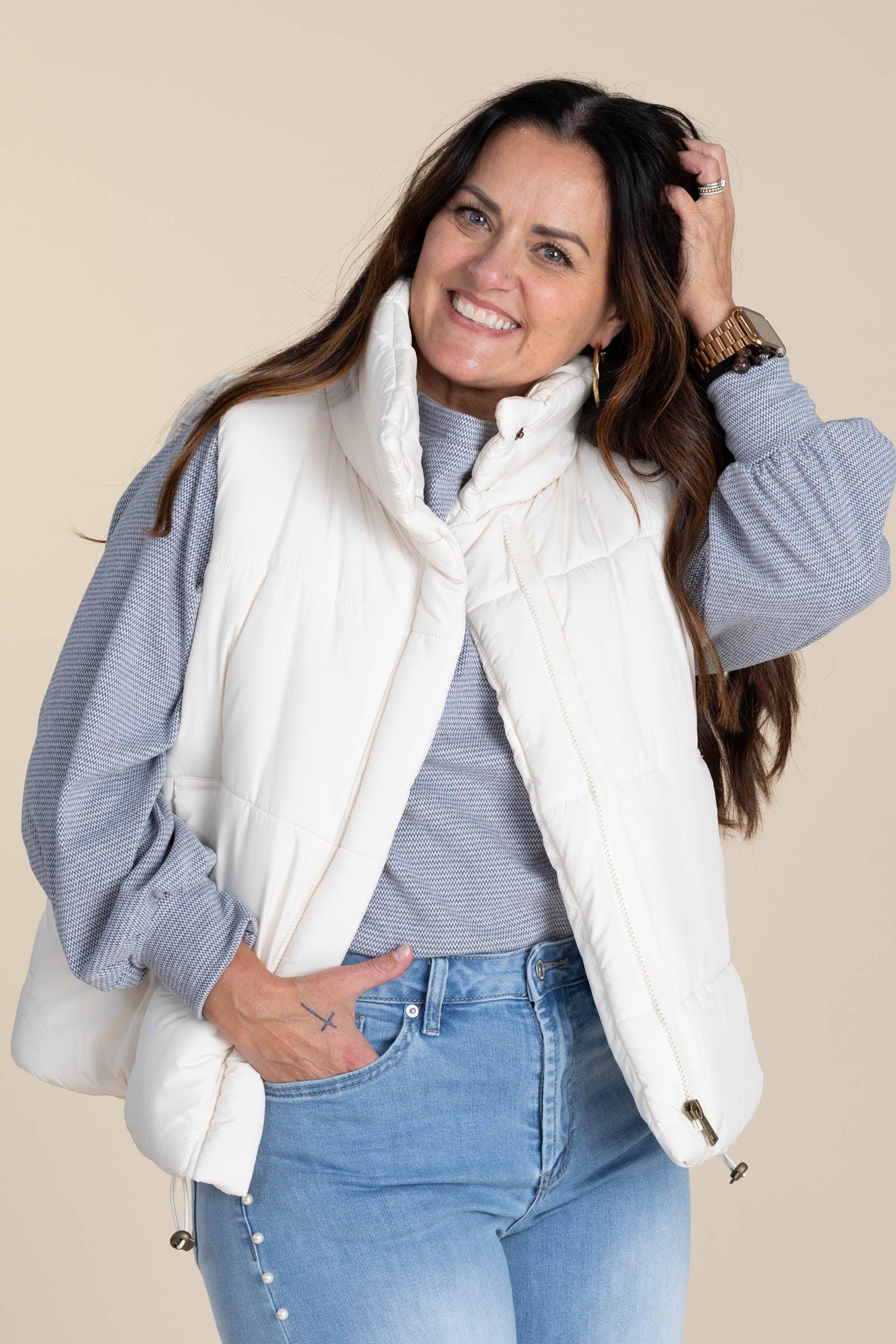 Soft Knit Mini Wave Long Sleeve Tops Product Image