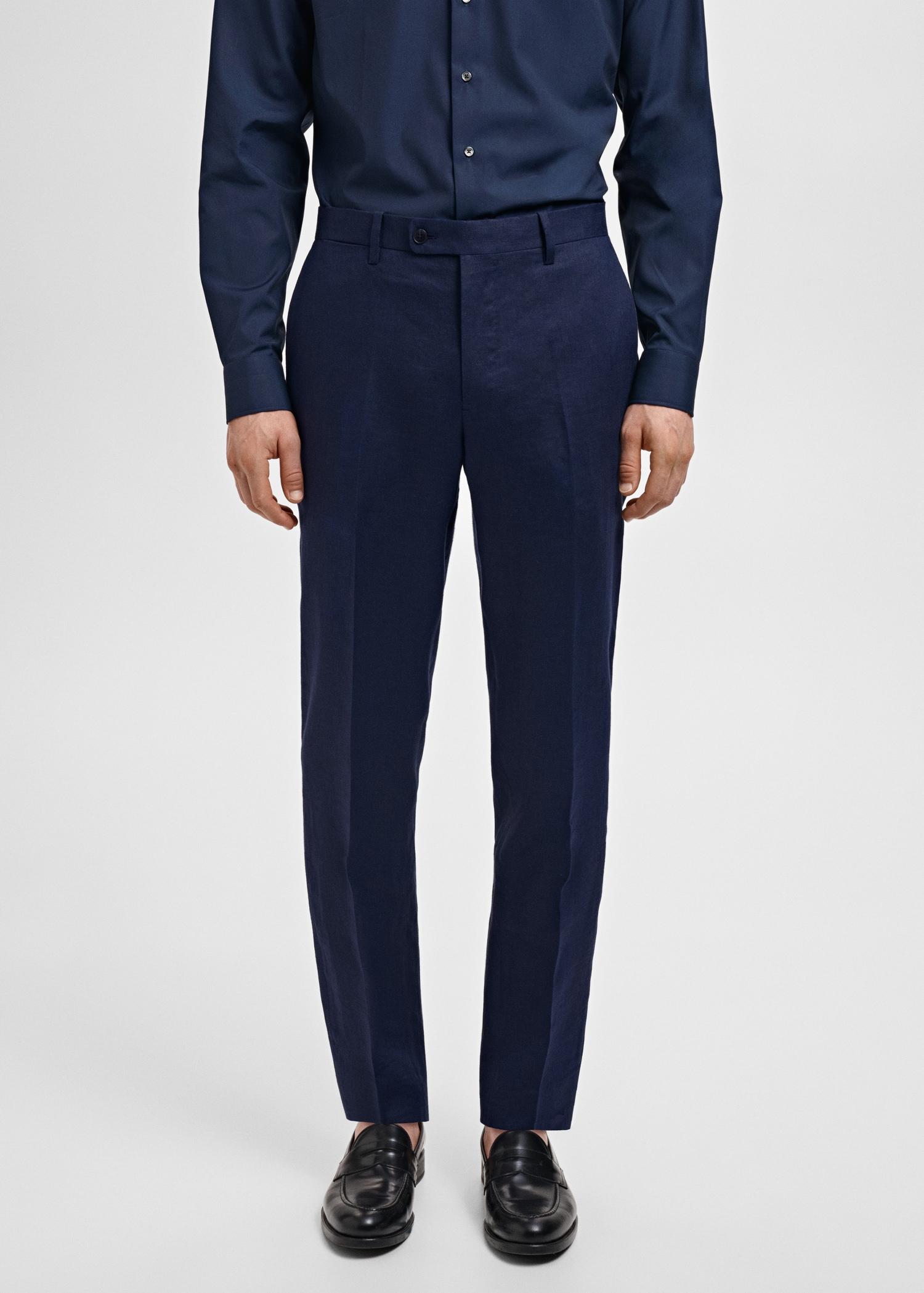 Amalfi 100% linen slim-fit suit pants - Men | MANGO USA Product Image