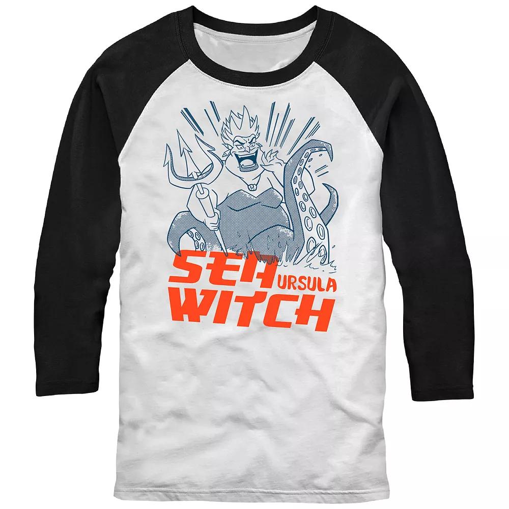 Disney's The Little Mermaid Men's Ursula Sea Witch Sketch Raglan Tee,  Product Image