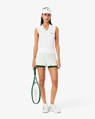 Women's Sleeveless Stretch Knit Tennis Polo Product Image
