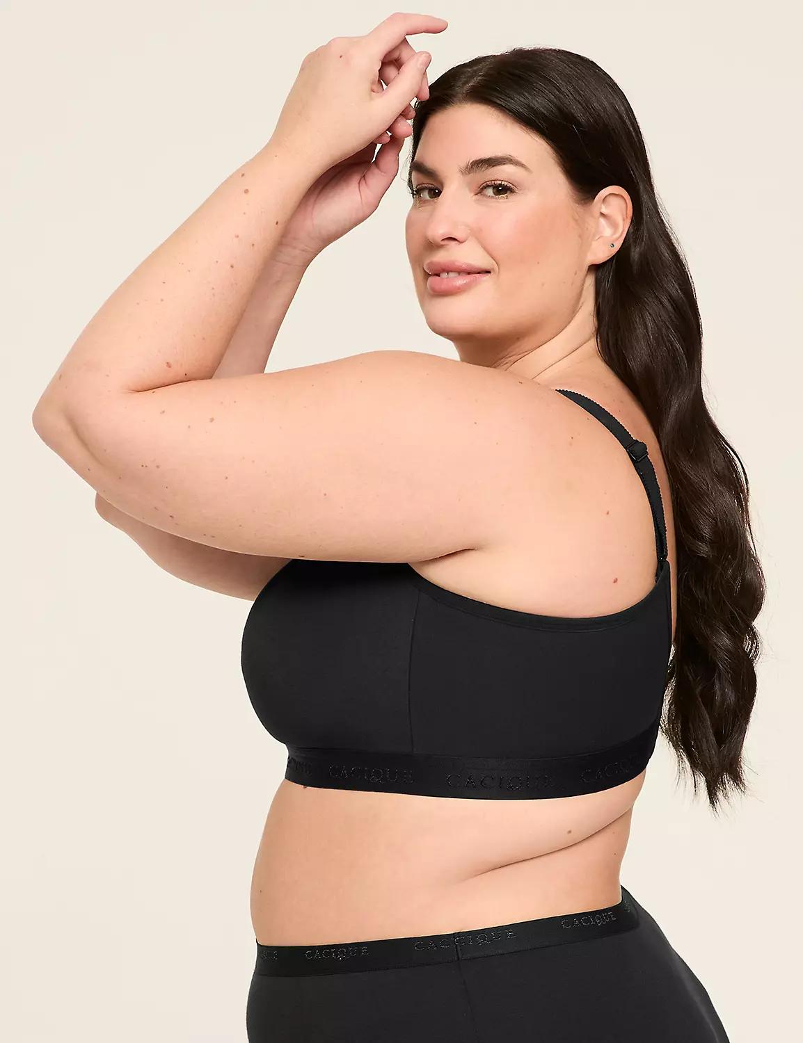 Cotton Scoop-Neck Unlined No-Wire Bra Product Image