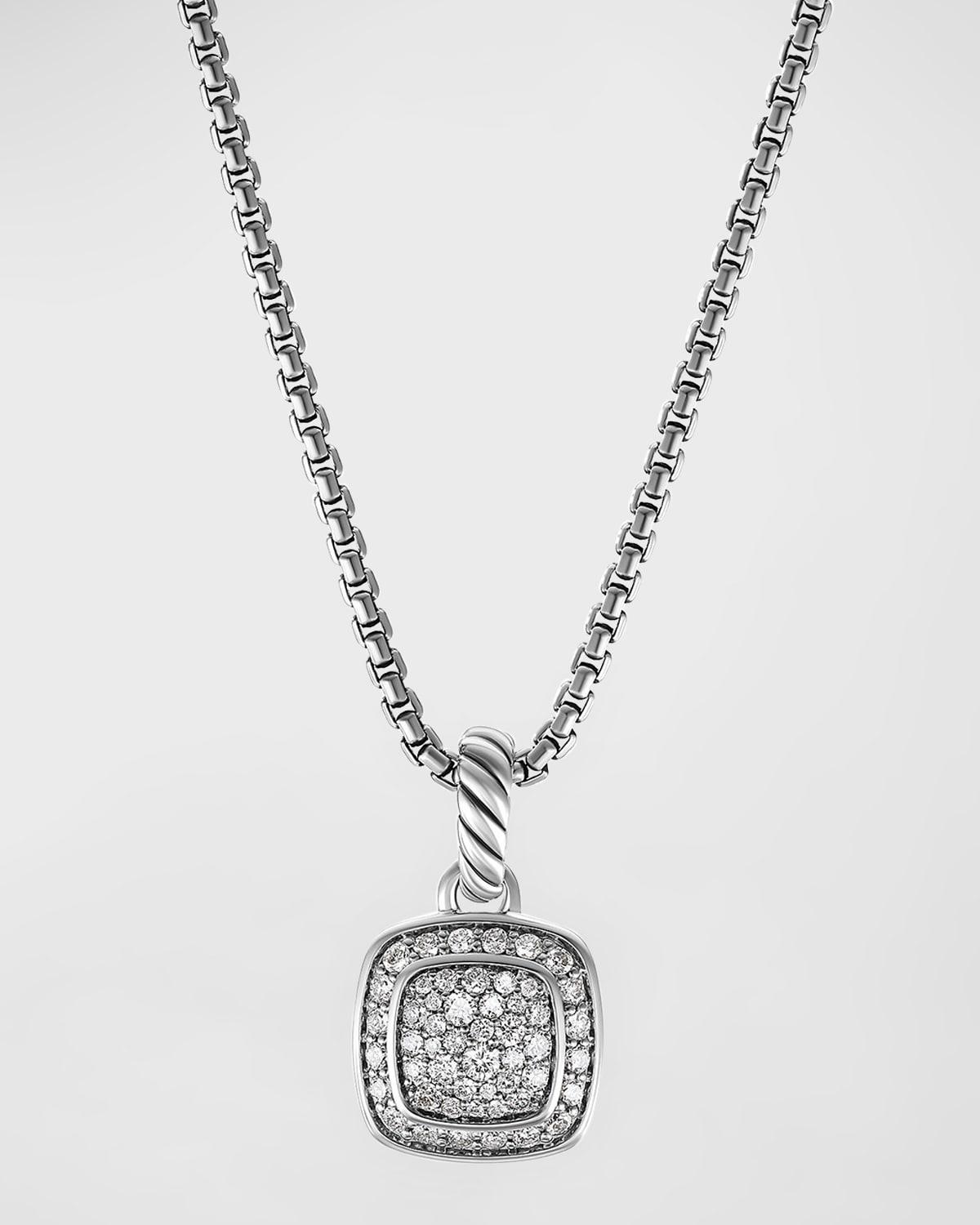 David Yurman Sterling Petite Albion Diamond Pave Pendant Necklace, 16-17 Product Image