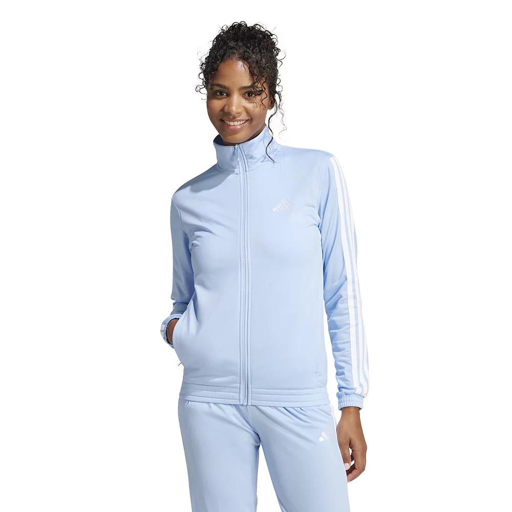 Women's adidas Tricot 3-Stripes Track Top, Size: XL, Blue White Product Image