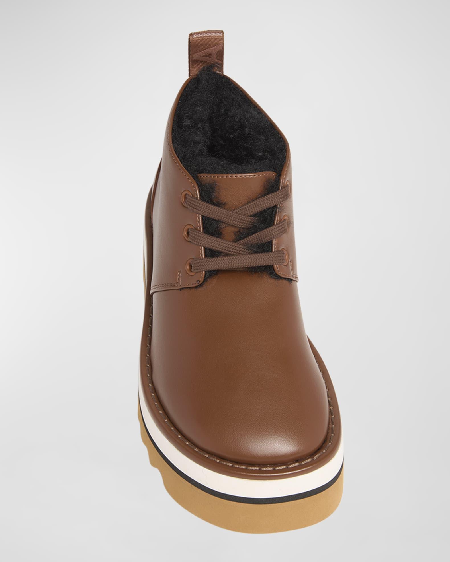 Sneakelyse Vegan Lace-Up Platform Booties Product Image