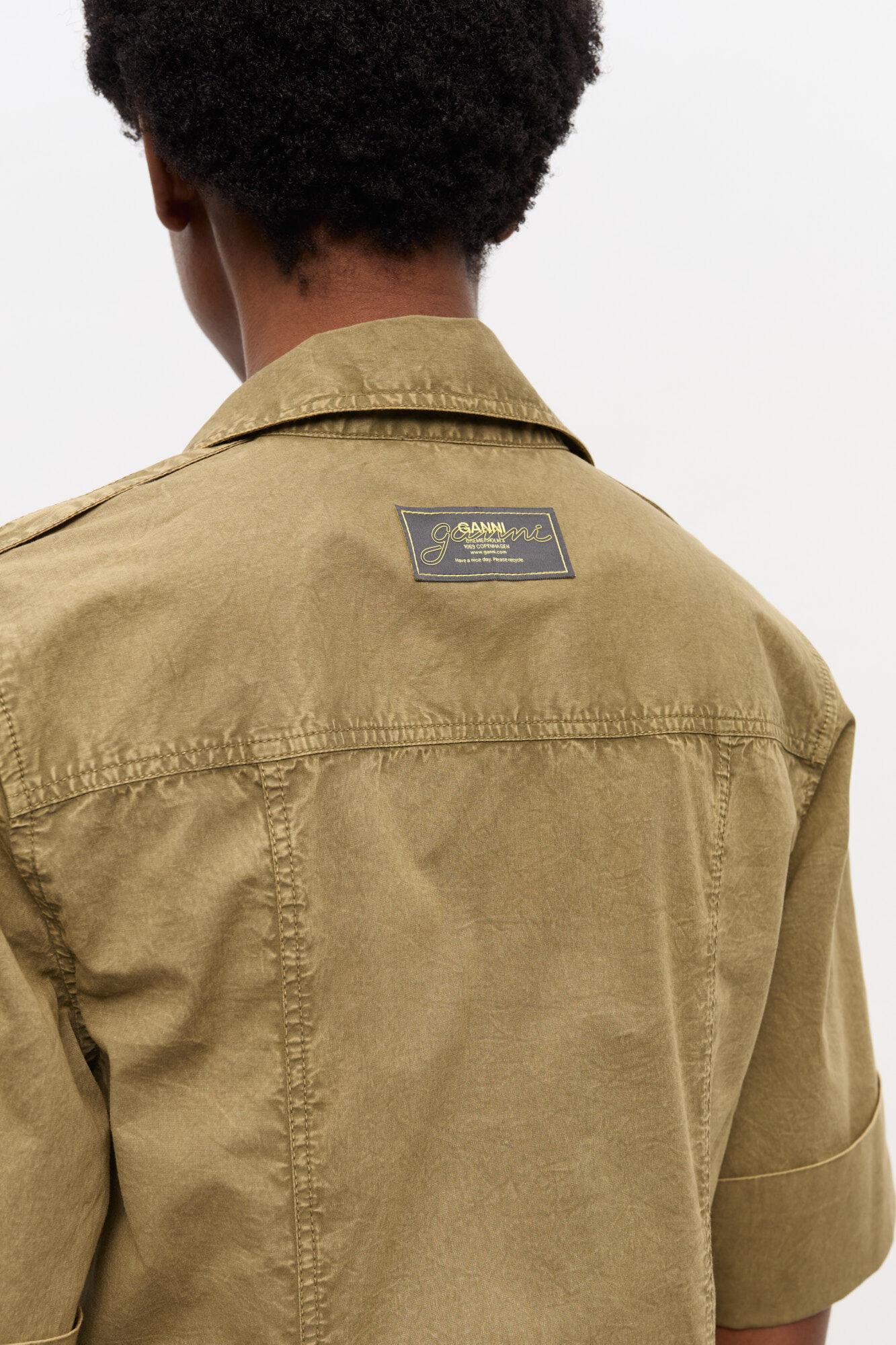 Green Washed Cotton Dress Product Image