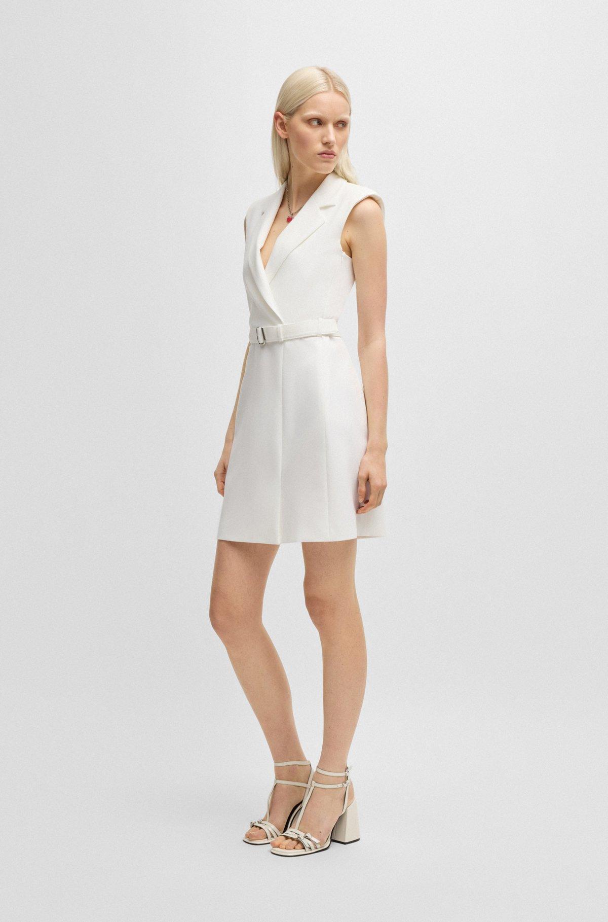 Blazer-style dress with buckled belt Product Image