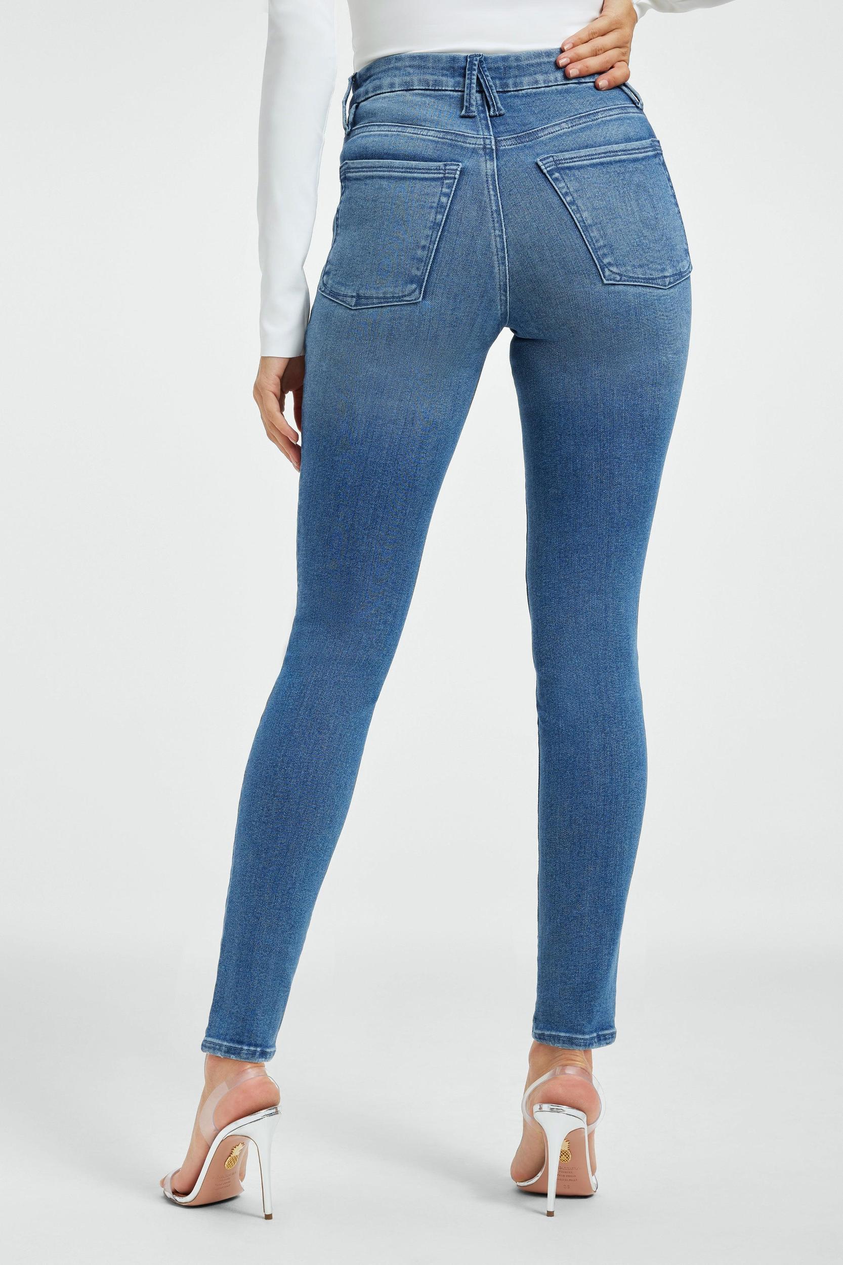 POWER STRETCH PULL-ON SKINNY JEANS | INDIGO490 Product Image