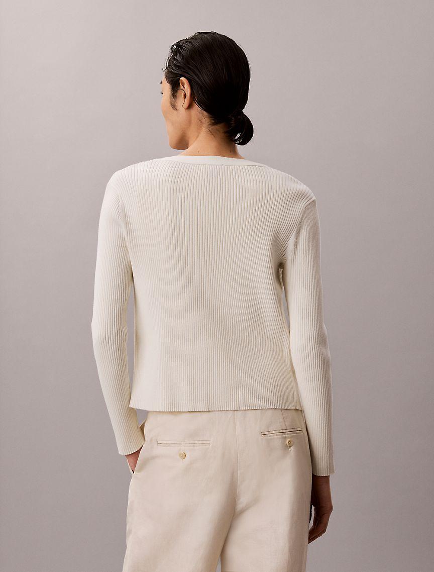 Cotton Rib Cardigan and Tank Set Product Image