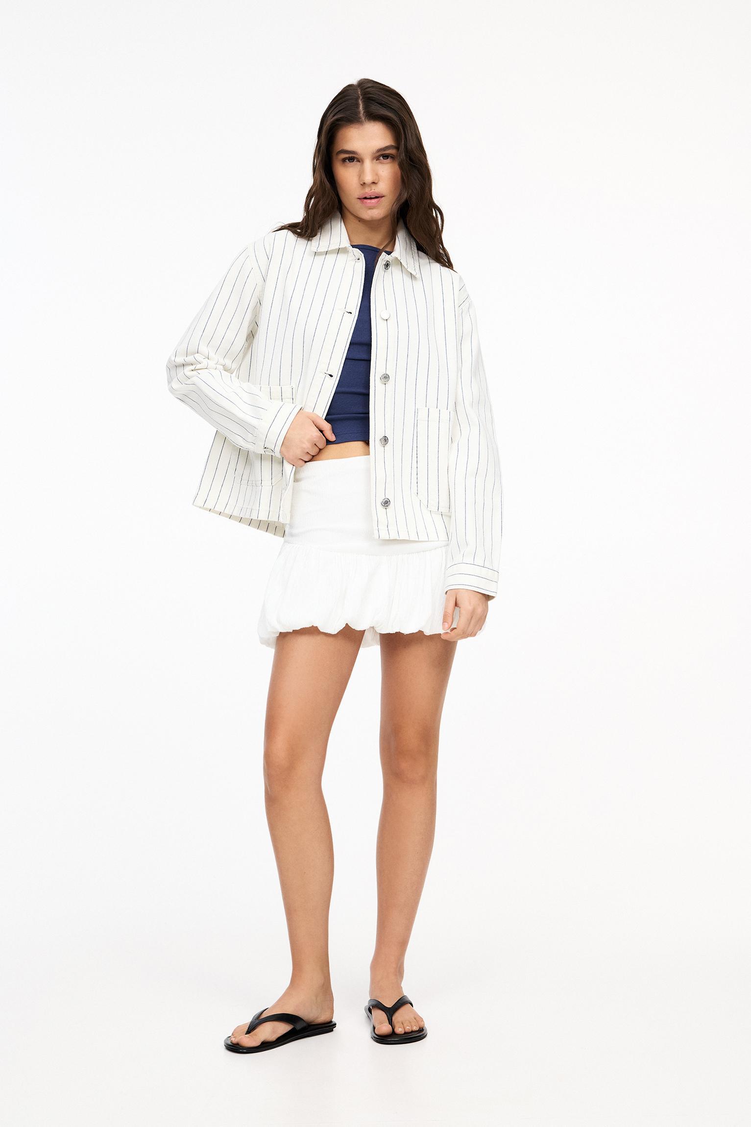 Striped cotton jacket Product Image