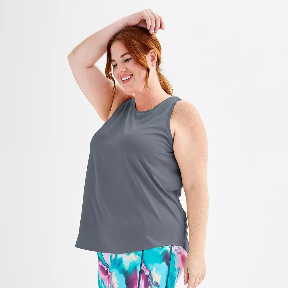 Plus Size Tek Gear® Dry Tek Tank Top, Women's, Size: 4XL, Heritage Gray Product Image