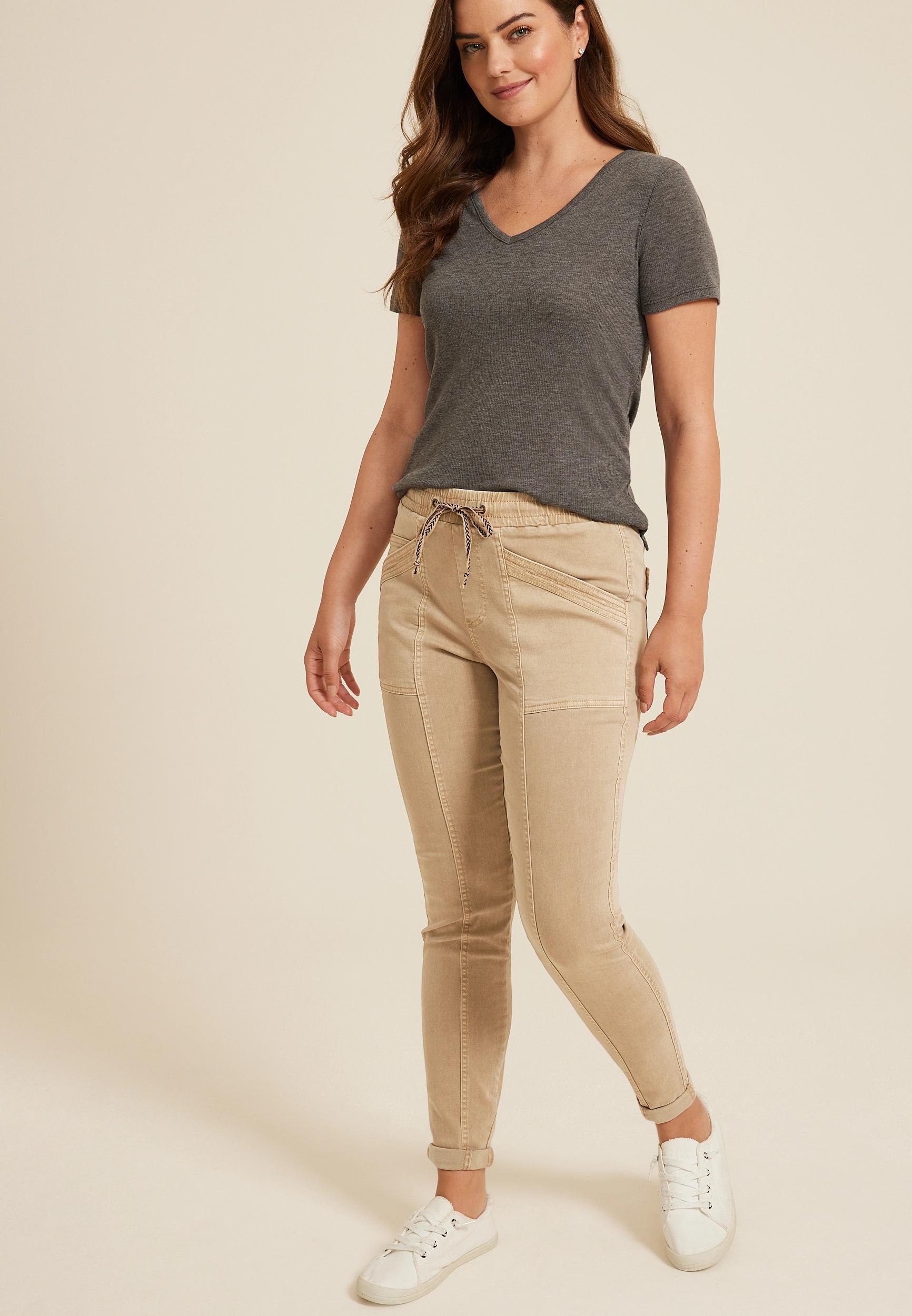 Maurices Womens Weekender Drawstring Tapered Pants Product Image