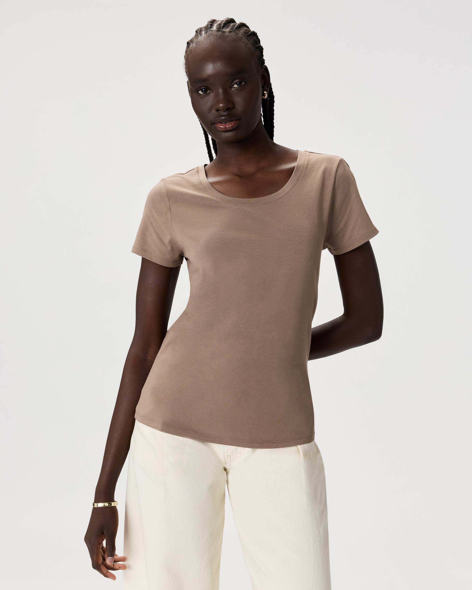 Quince | Women's Cotton Modal Scoop Neck T-Shirt Cotton/Modal Product Image