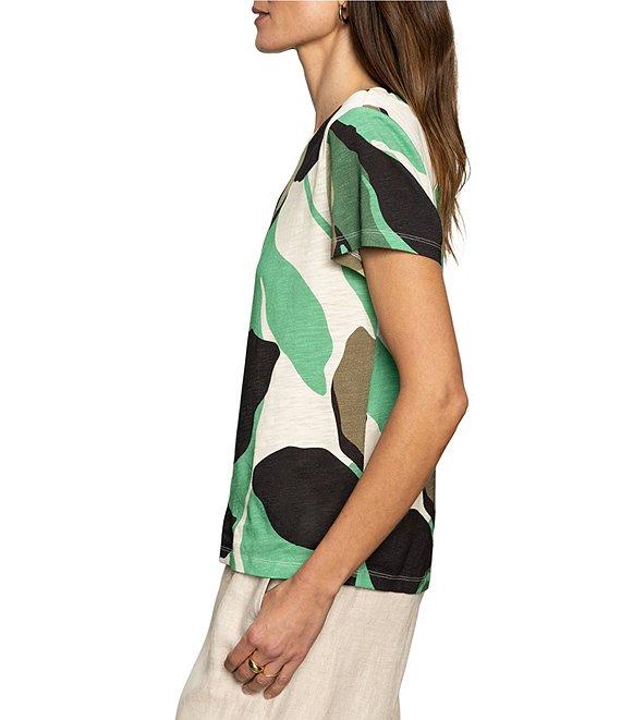 Sanctuary The Perfect Tee Abstract Print Crew Neck Short Sleeve Top Product Image