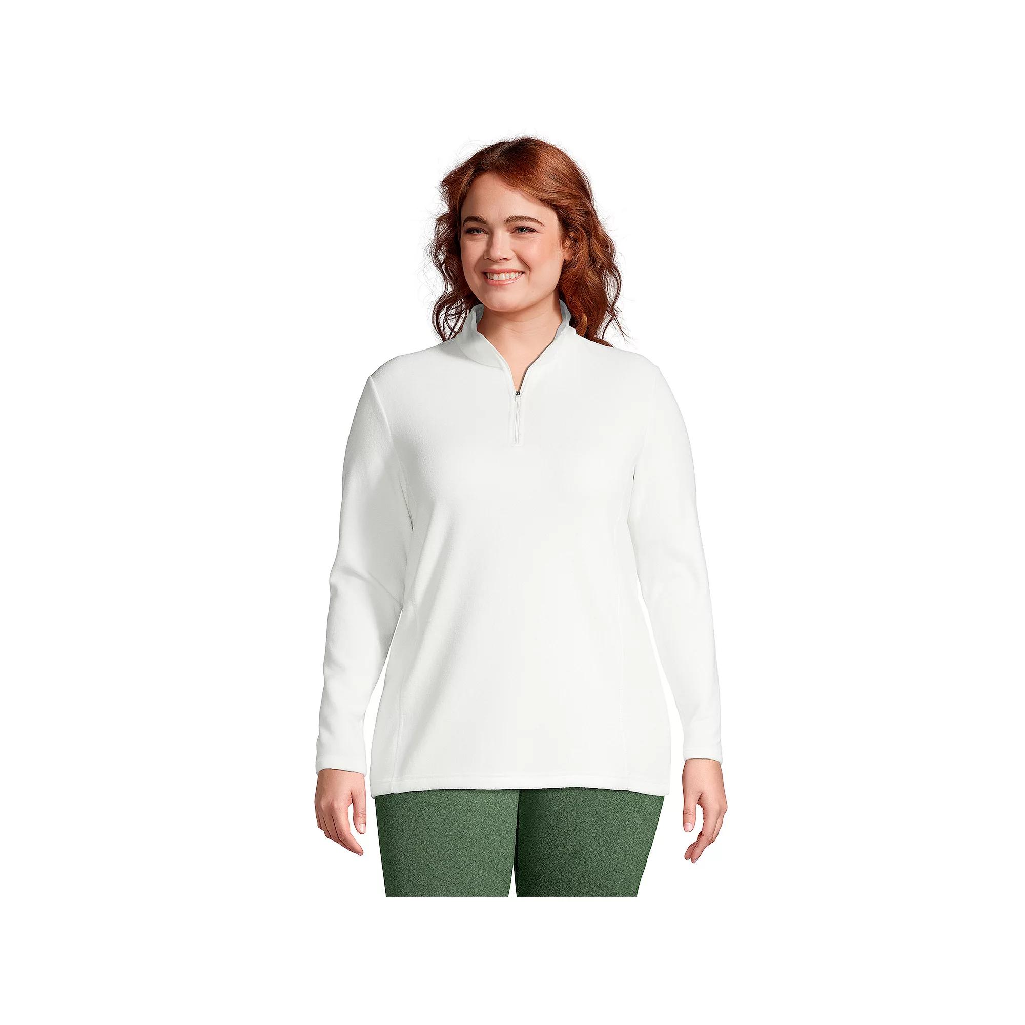 Plus Size Lands End 1/4-Zip Fleece Pullover, Womens Product Image