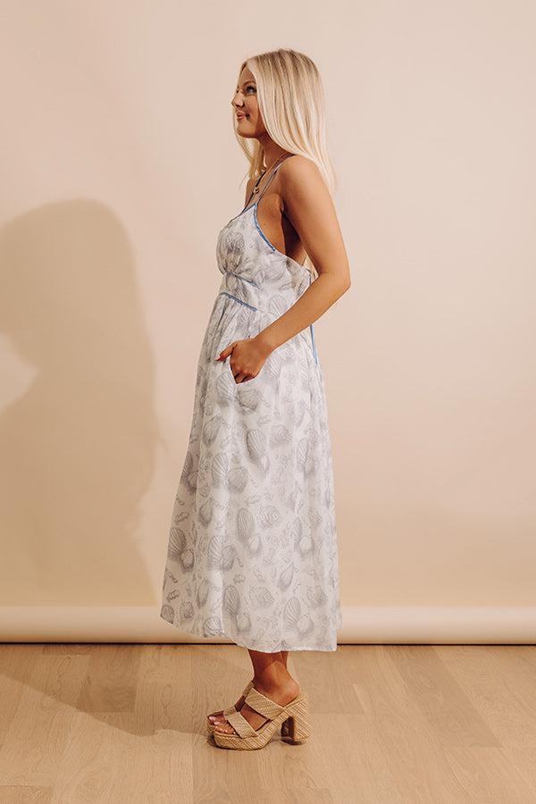 Coastal Vibes Organza Midi Dress Product Image