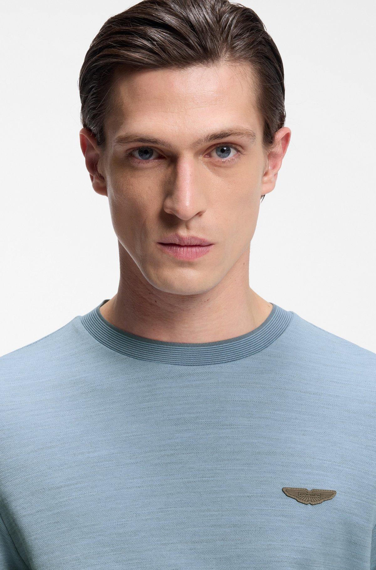 BOSS x ASTON MARTIN T-shirt in wool-cotton jacquard Product Image
