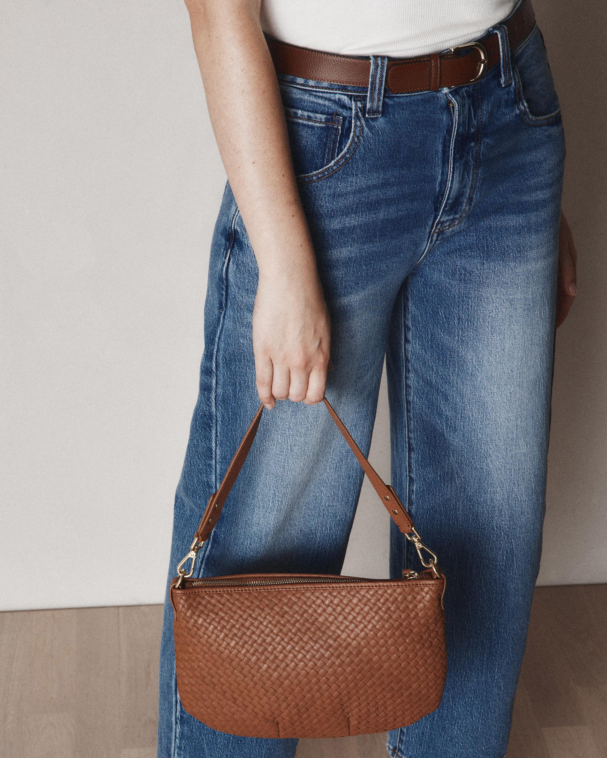 Quince | Women's Italian Handwoven Leather Mini Shoulder Bag Italian Leather Product Image