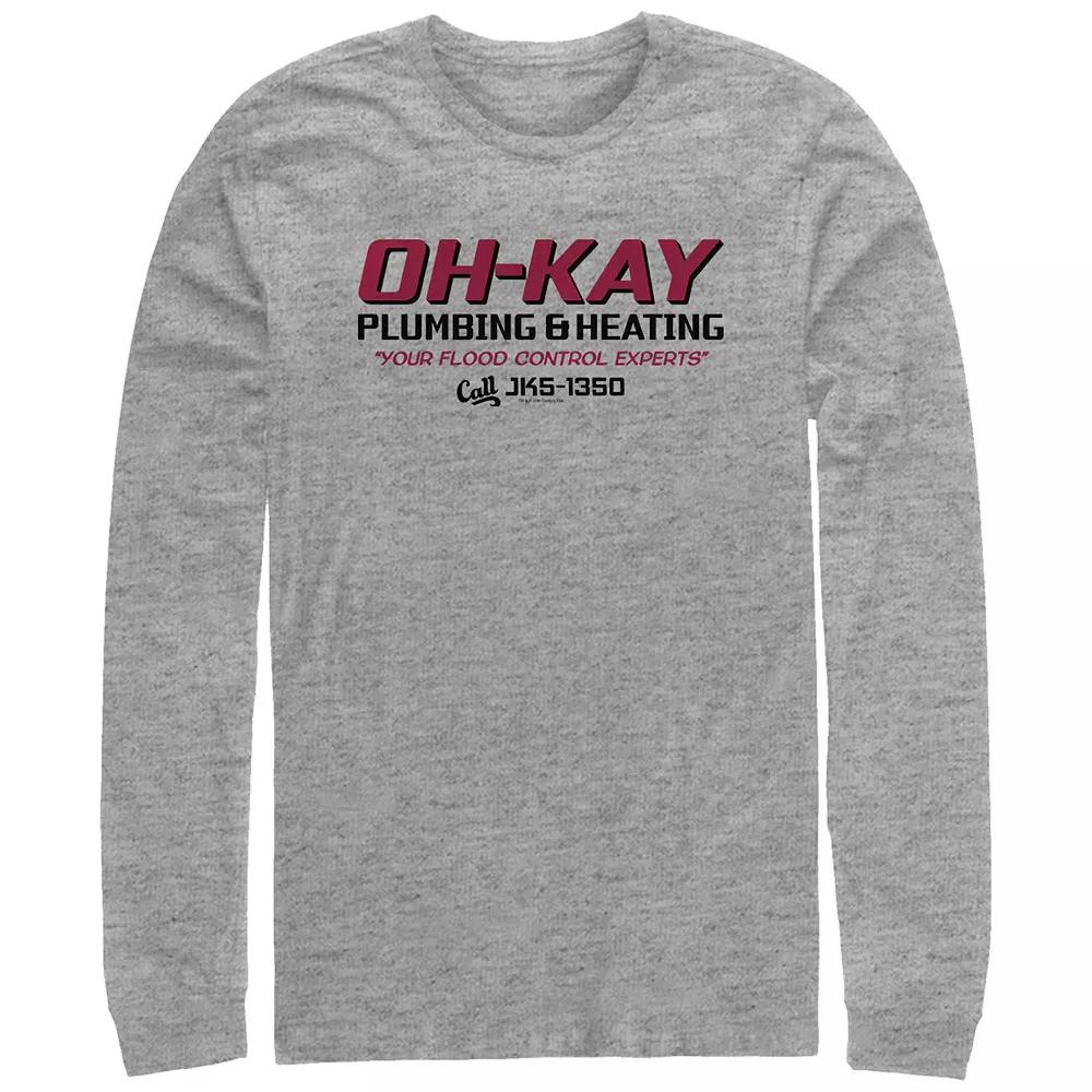 Big & Tall Home Alone Oh-Kay Plumbing & Heating Logo Long Sleeve Graphic Tee, Men's,  Product Image