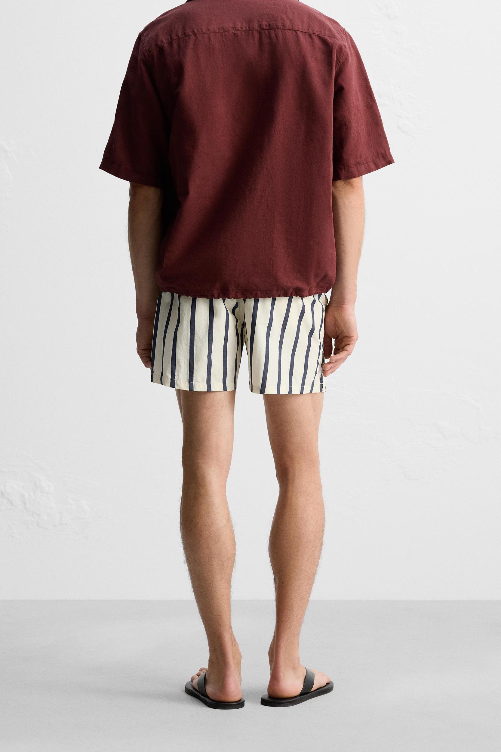 STRIPED MID-LENGTH SWIMSUIT Product Image