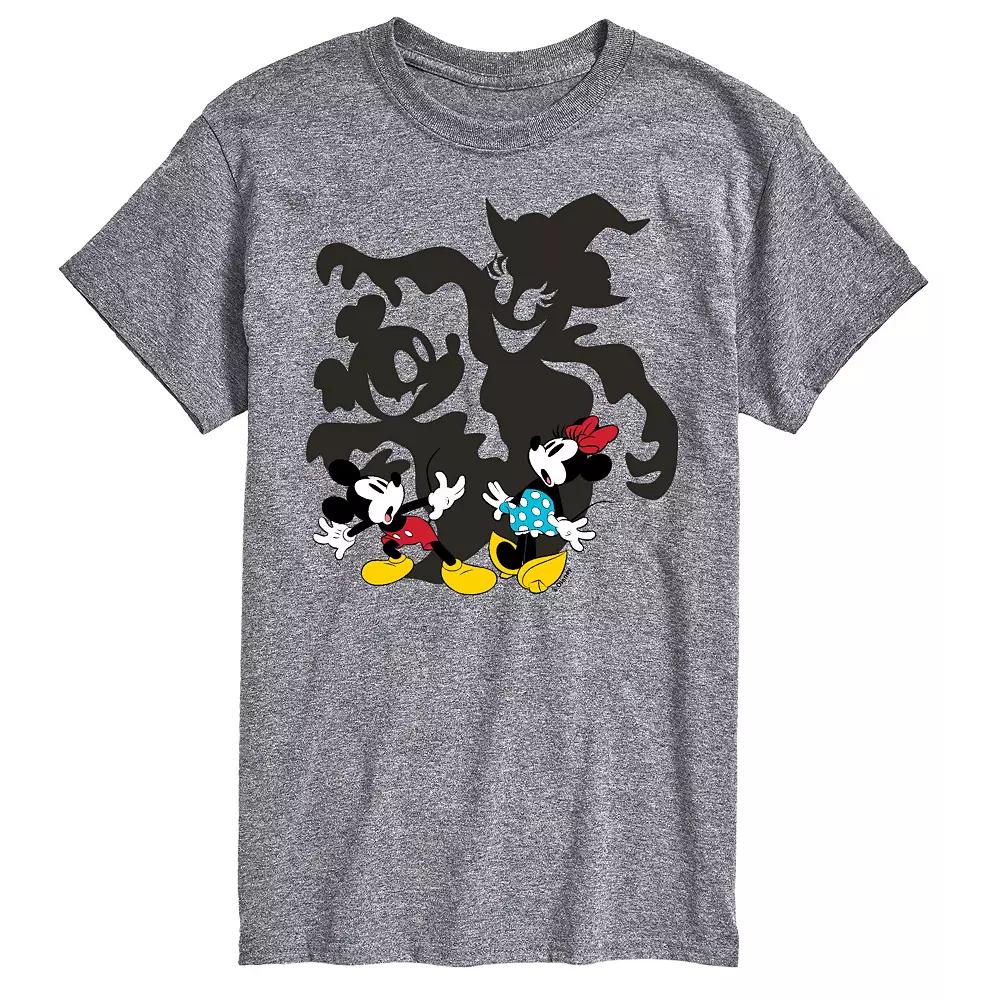 Disney's Mickey Mouse & Friends Big & Tall Mickey Minnie Scared Shadows Graphic Tee, Men's,  Product Image