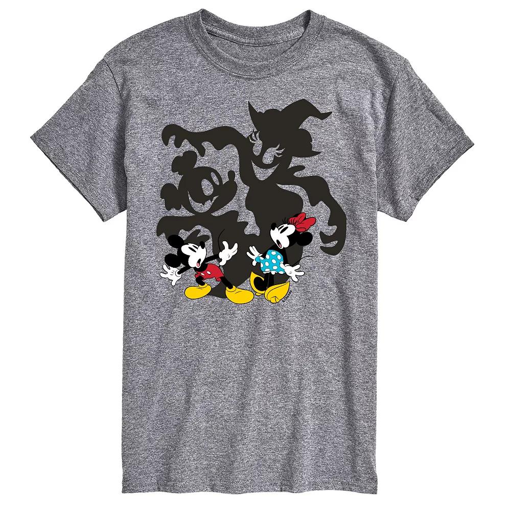Disney's Mickey Mouse & Friends Big & Tall Mickey Minnie Scared Shadows Graphic Tee, Men's,  Product Image