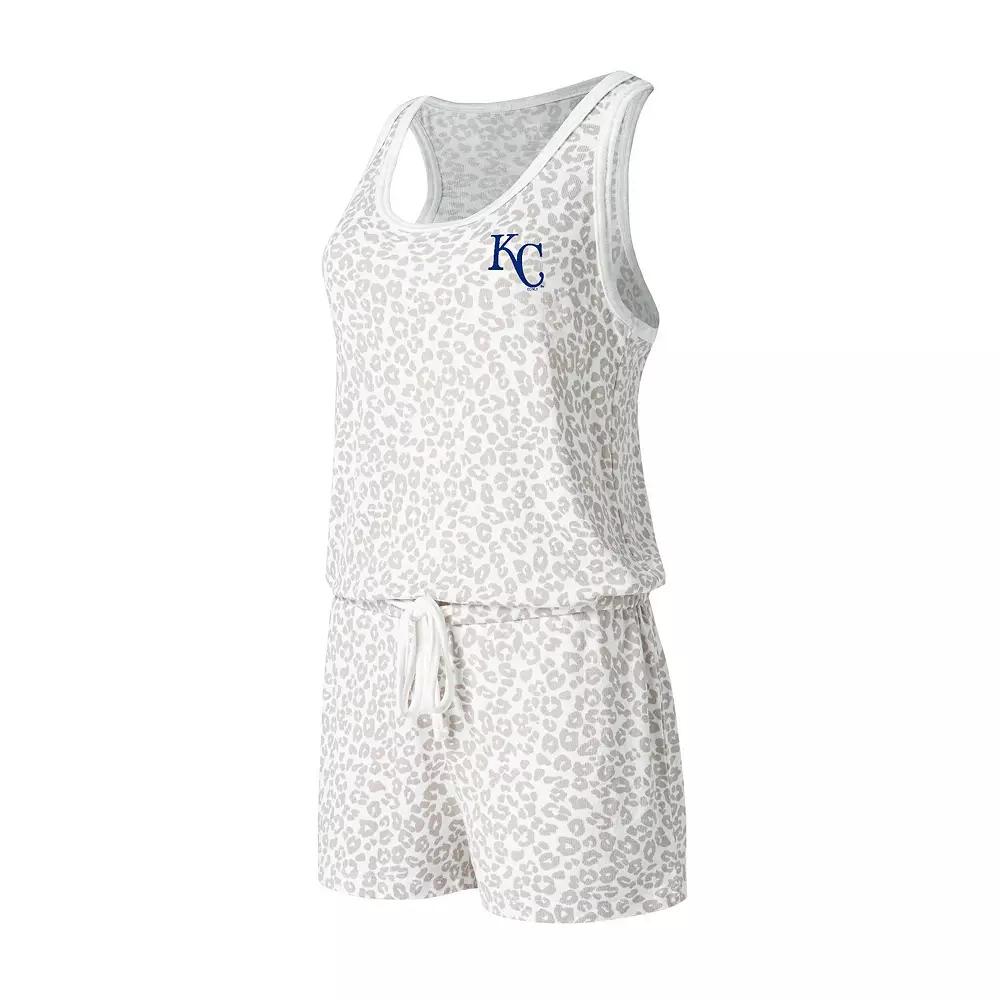 Women's Concepts Sport Cream Kansas City Royals Montana Hacci Knit Romper,  Product Image