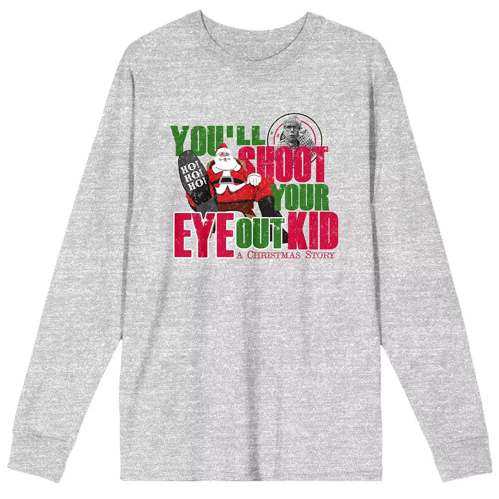 Men's A Christmas Story You'll Shoot Your Eye Out Long Sleeve Tee,  Product Image