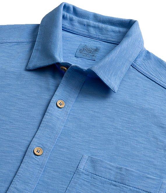 Southern Tide Beachcast Solid Knit Short Sleeve Woven Shirt Product Image